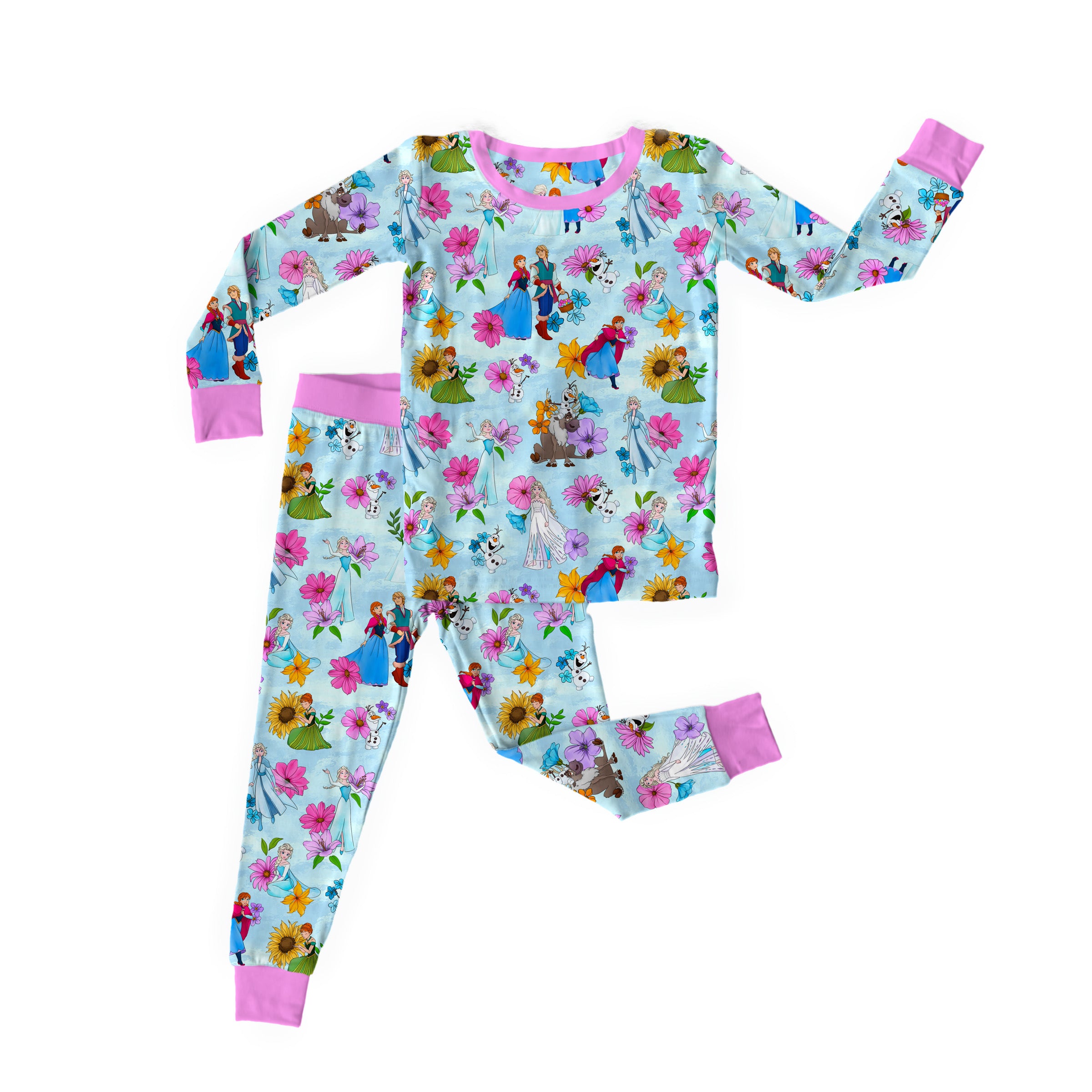 Bamboo ARENDELLE IN BLOOM Two Piece Long Sleeve/Pant Set