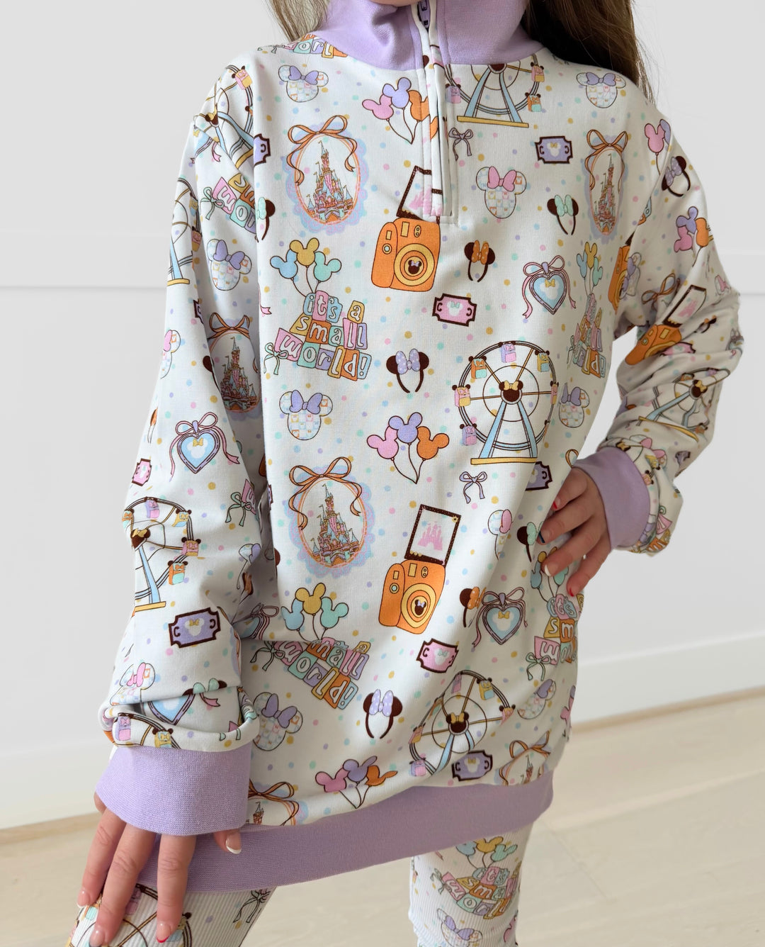 Bamboo COTTON SPANDEX DREAMY PARK DAYS QUARTER ZIP (NO FLEECE)