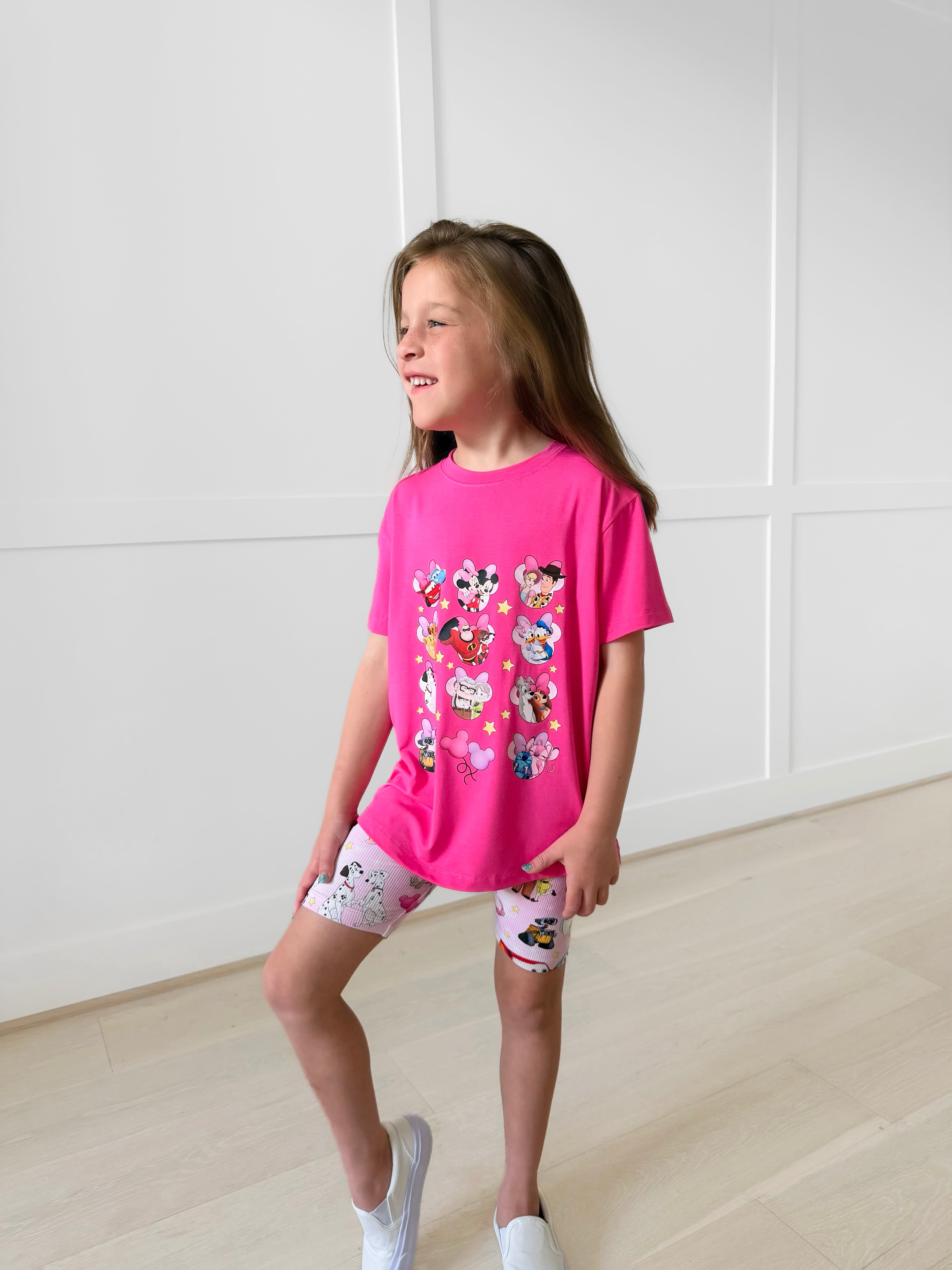 Bamboo ENCHANTED DUOS PINK KIDS GRAPHIC TEE
