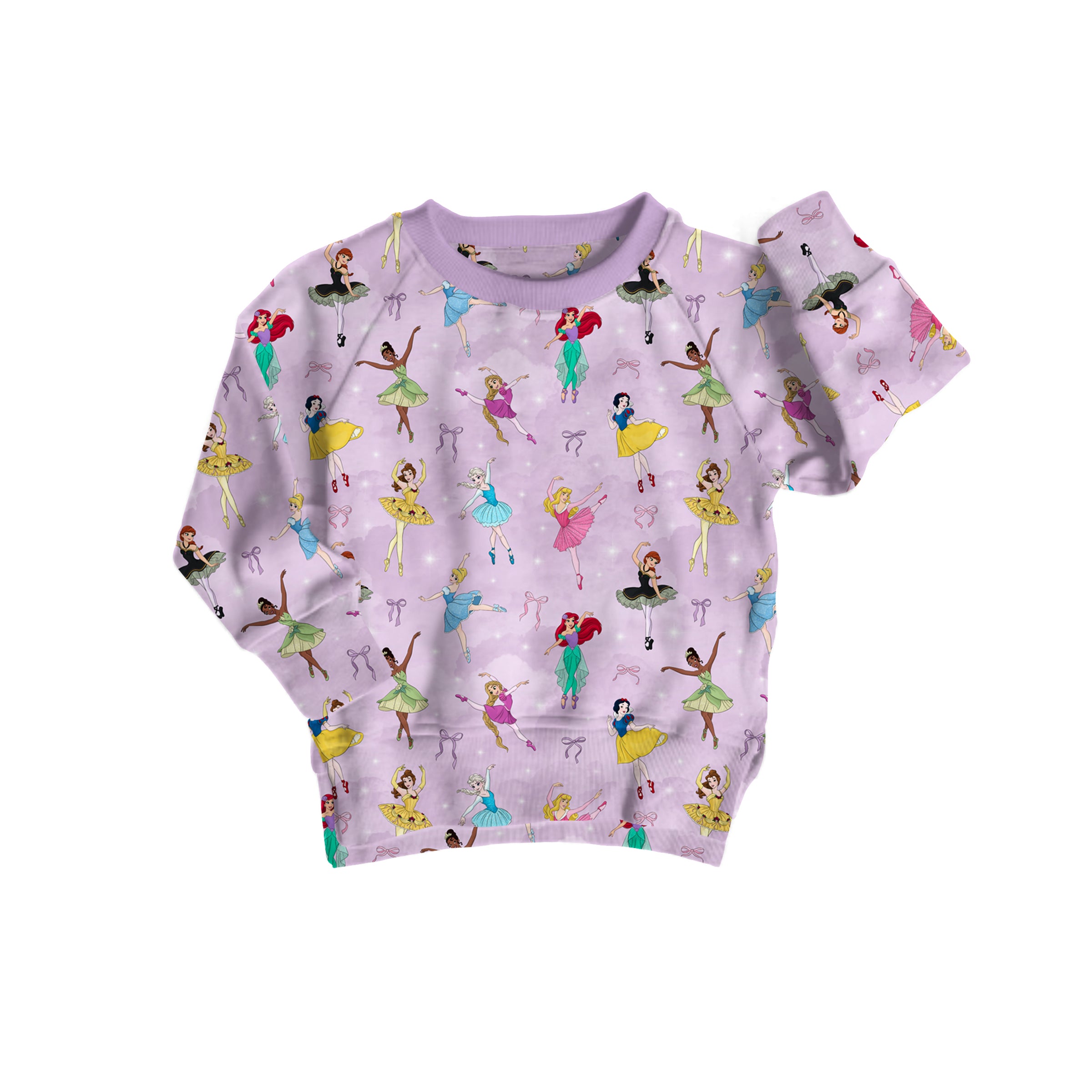 Bamboo FRENCH TERRY TUTUS & TIARAS kids crewneck