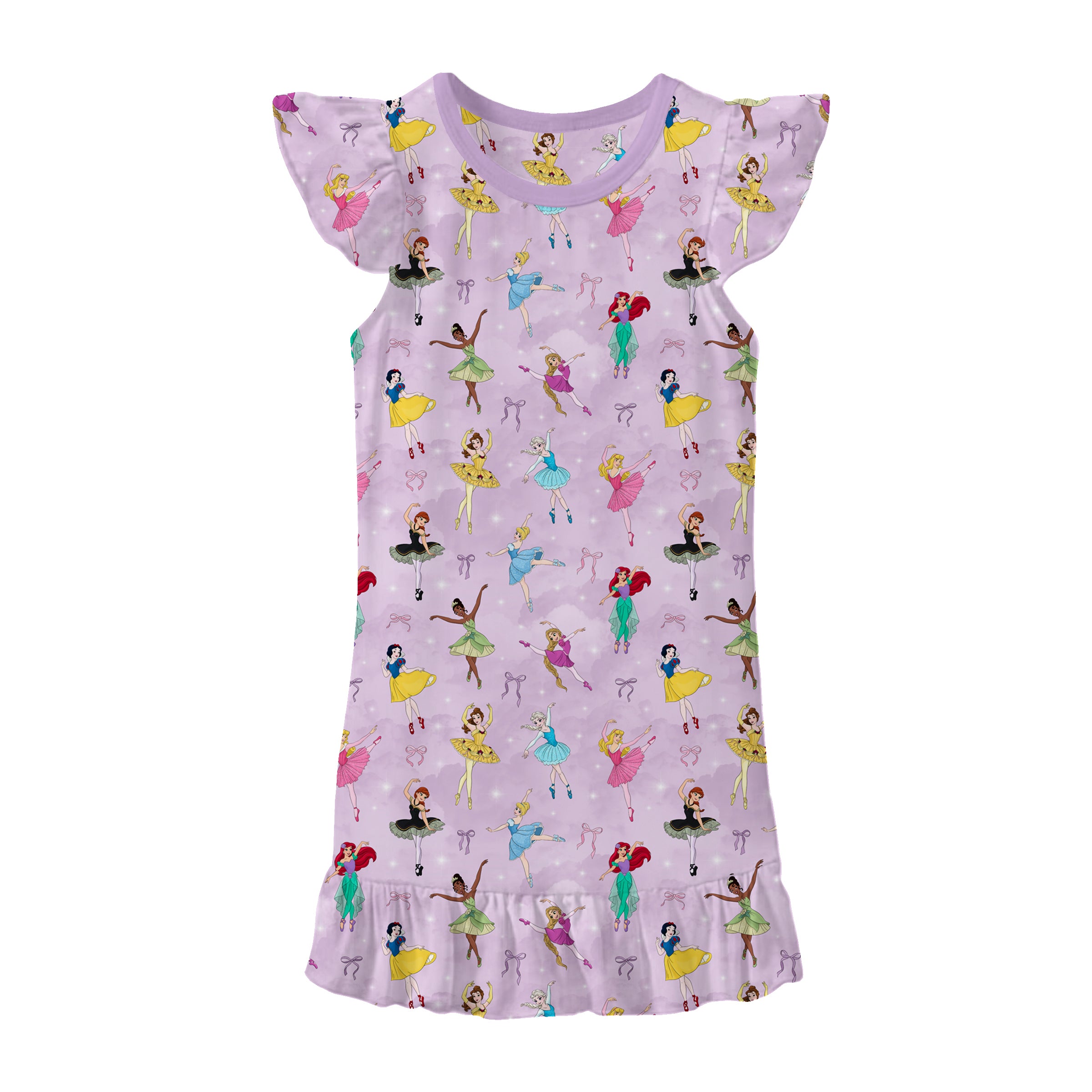 Bamboo TUTUS & TIARAS Flutter Sleeve Gown