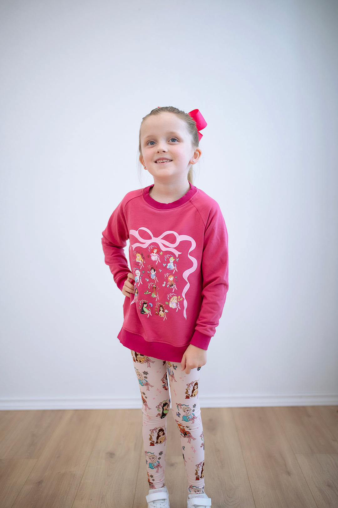 Bamboo COTTON SPANDEX ENCHANTED EVER AFTER  kids GRAPHIC crewneck (FLEECE LINED)
