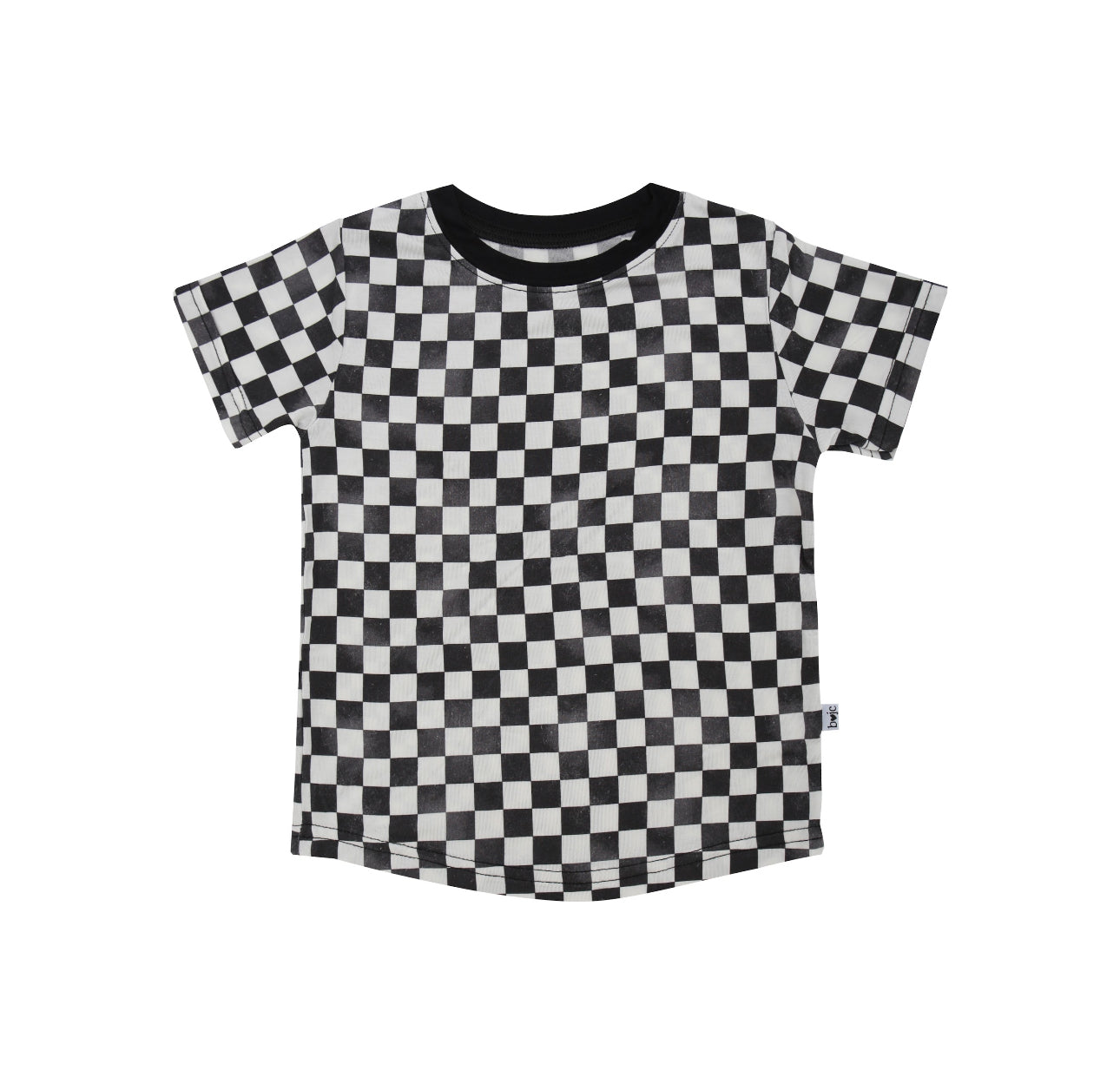 bamboo Distressed Checkered kids tee shirt
