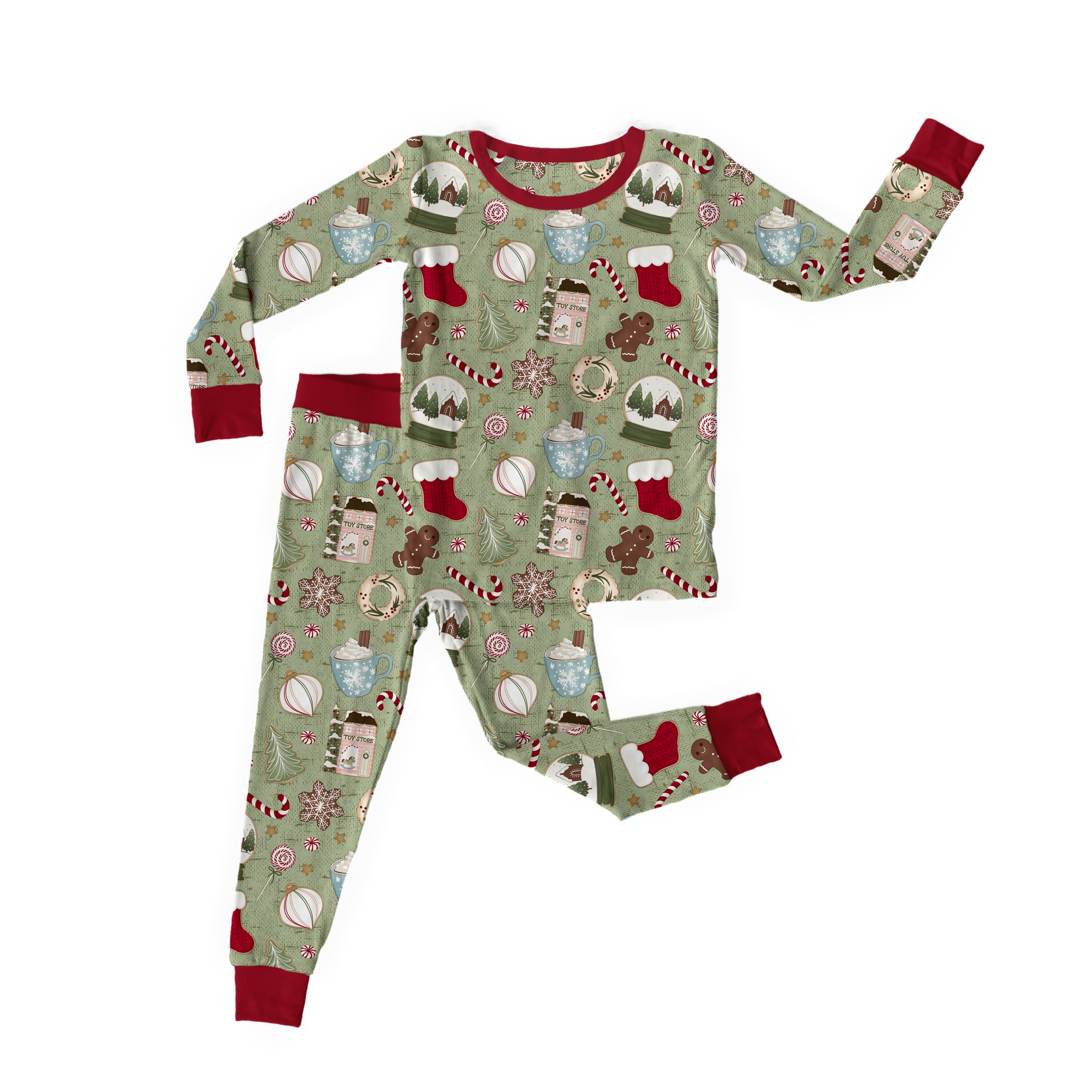 Bamboo Santa’s Sweets Two Piece Long Sleeve/Pant Set