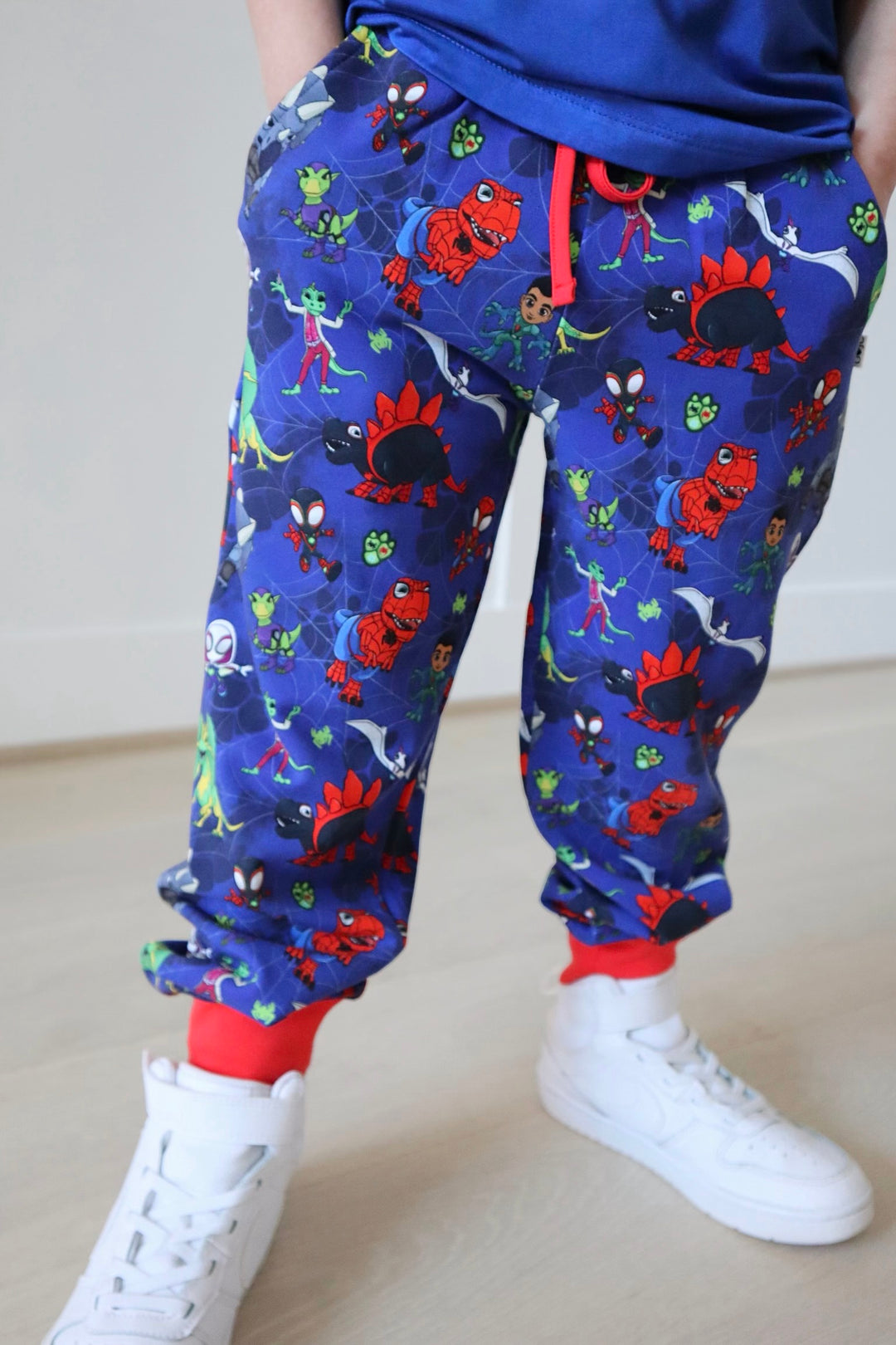 BAMBOO COTTON SPANDEX WEBBED &amp; WILD KIDS JOGGERS (NO FLEECE)