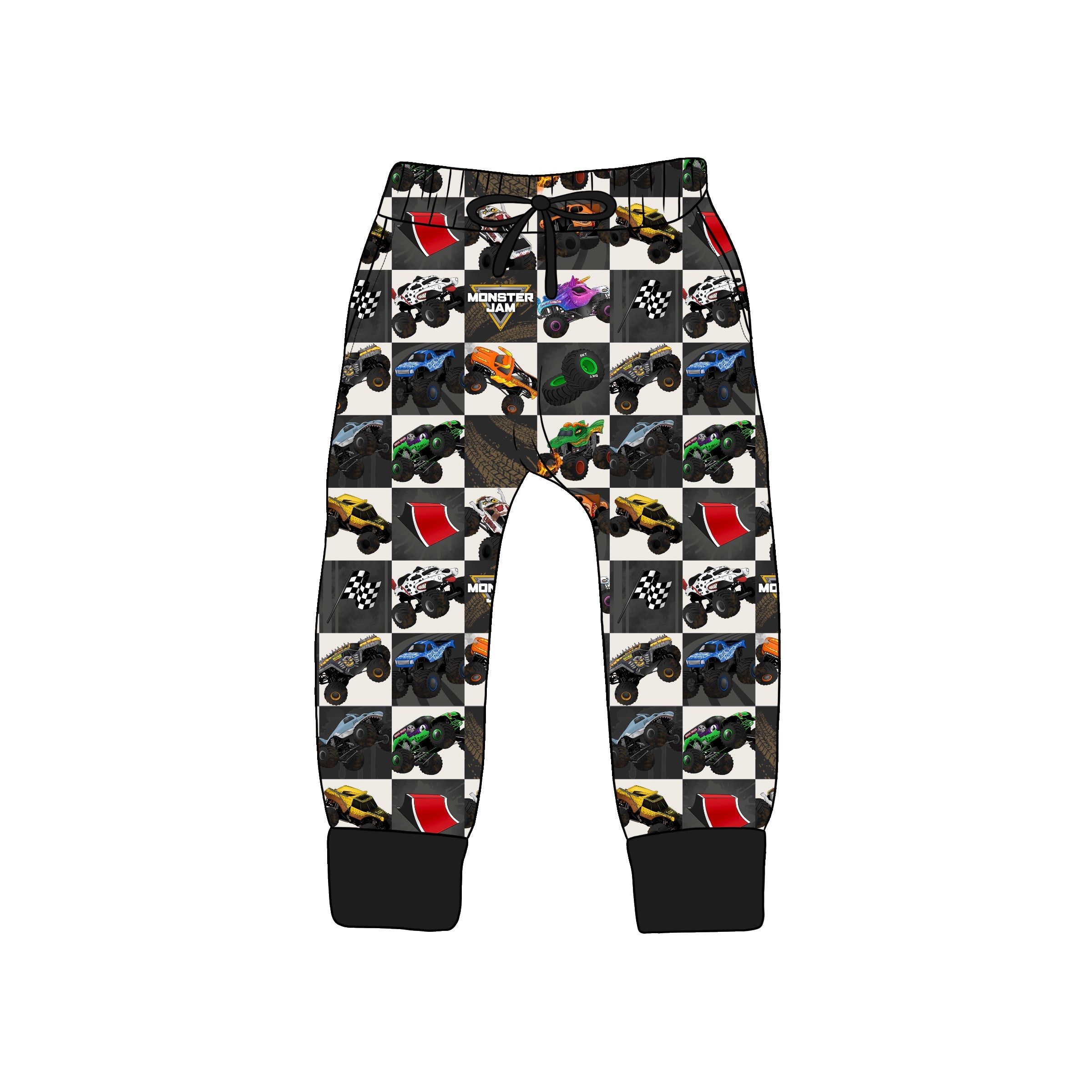 PREORDER BAMBOO COTTON SPANDEX WHEELIE BIG ENERGY KIDS JOGGERS SHIP DATE OCTOBER 2026 (NO FLEECE LINE)
