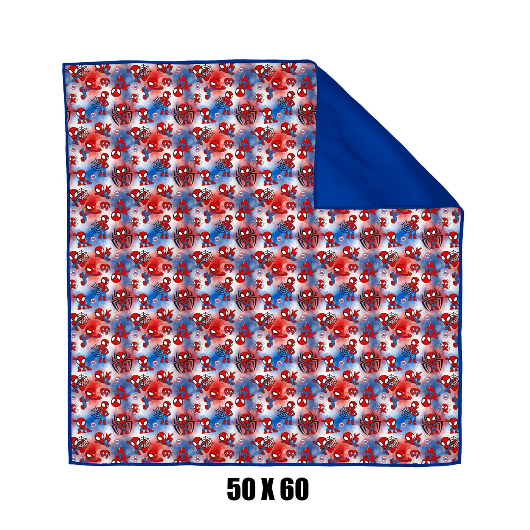 BAMBOO WEB SLINGIN’ HERO Kids Size PLUSH BACKED 1.0 TOG Quilted BLANKET (1.0 Tog 50x60”)