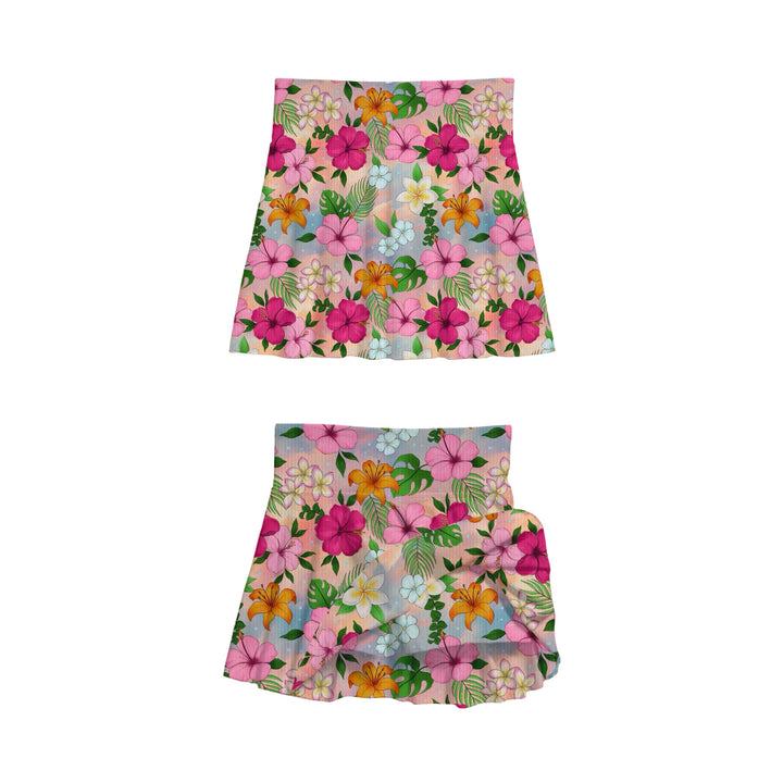 BAMBOO RIBBED PETALS OF THE SEAS HIGH WAISTED SKORT