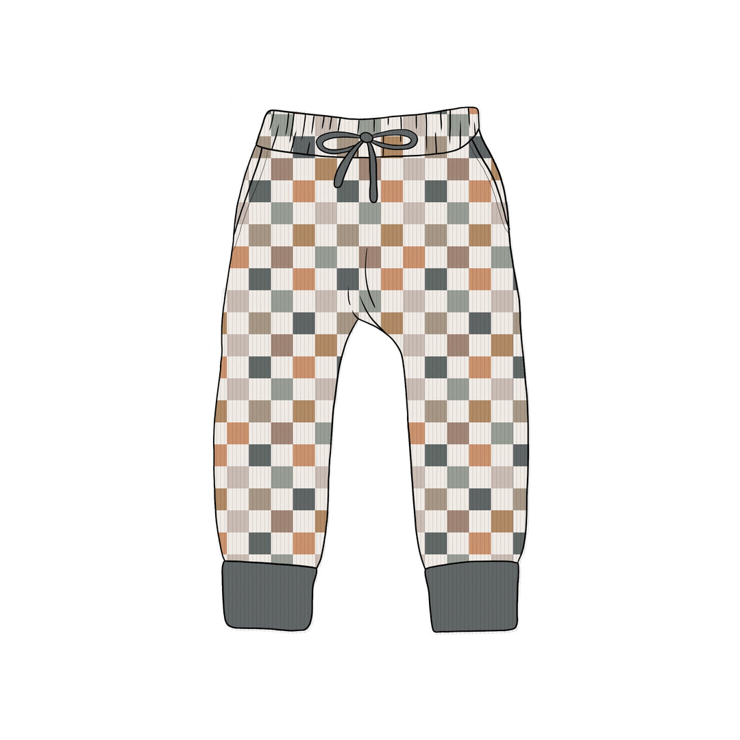 BAMBOO RIBBED FIRESIDE KIDS JOGGERS