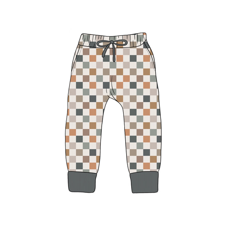 BAMBOO RIBBED FIRESIDE KIDS JOGGERS