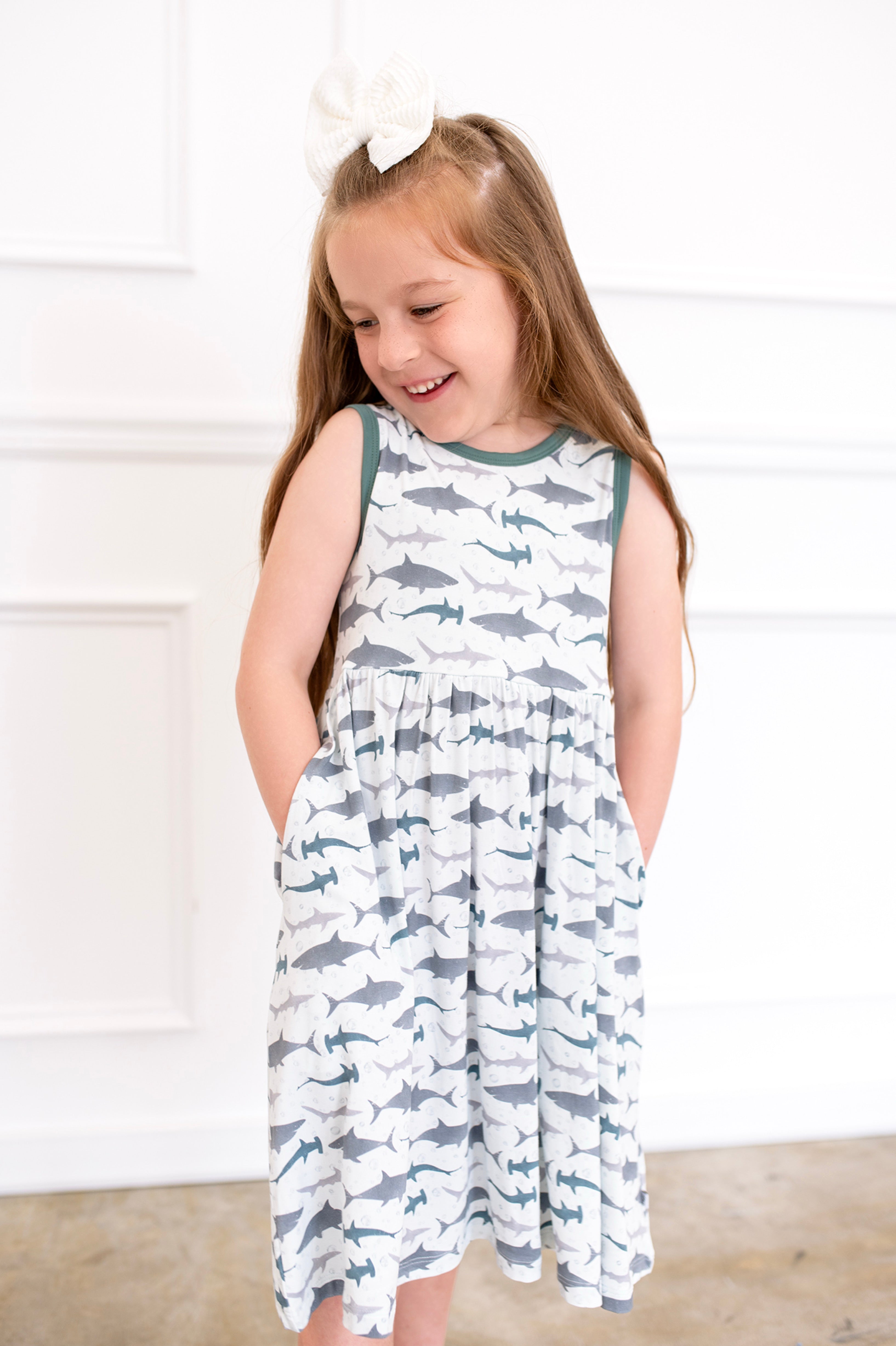 BAMBOO BENEATH THE WAVES TANK TWIRL DRESS