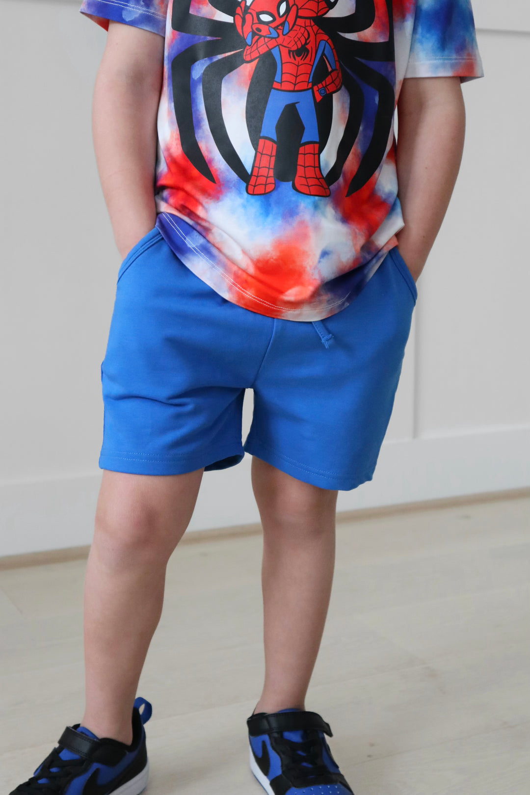 Bamboo COTTON SPANDEX ELECTRIC BLUE Relaxed Shorts