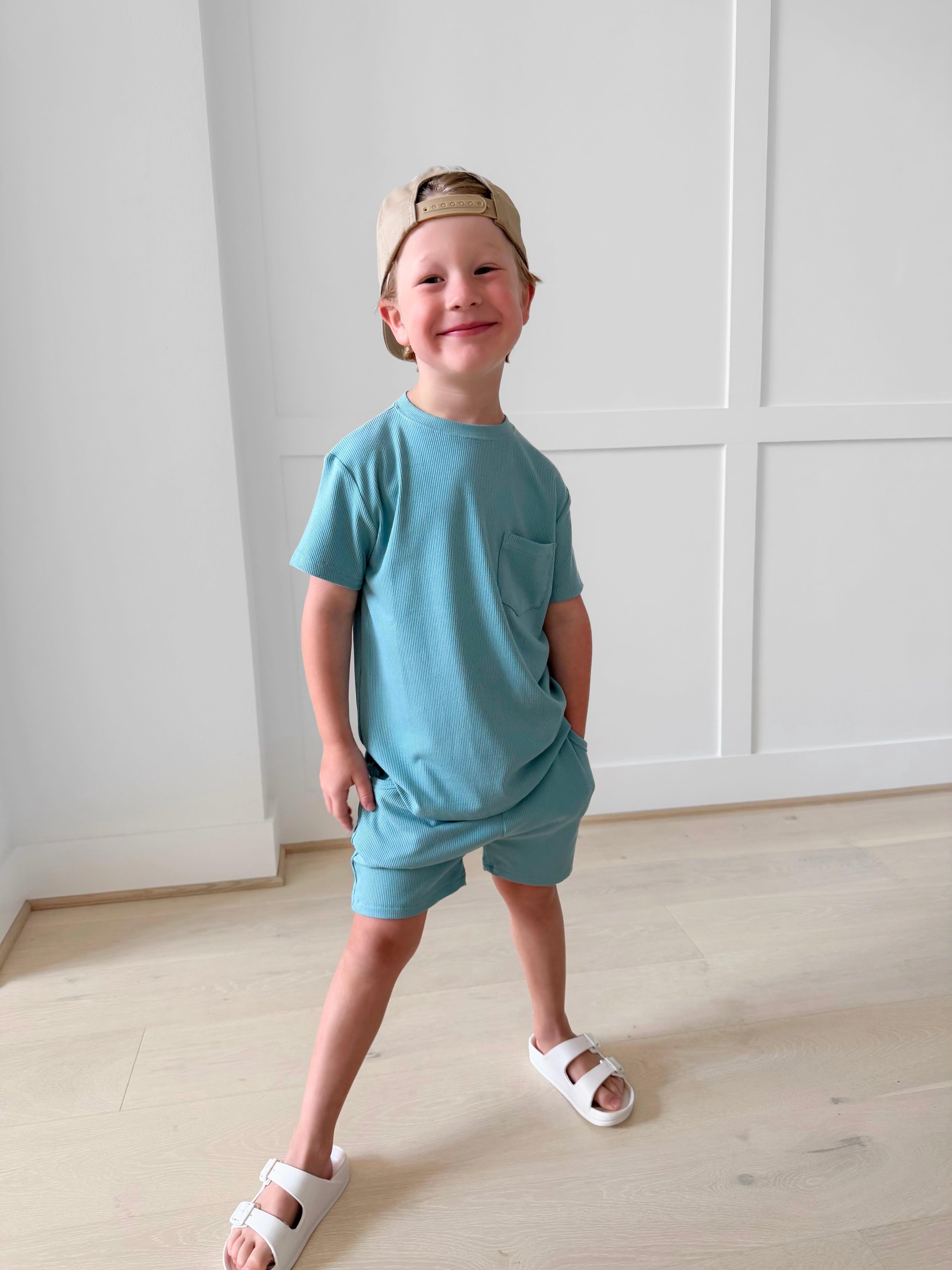 Bamboo RIBBED FIJI Relaxed Short Set