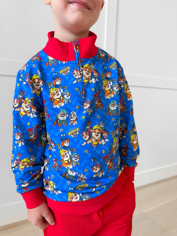 Bamboo COTTON SPANDEX BOW WOW BUILD QUARTER ZIP (NO FLEECE)