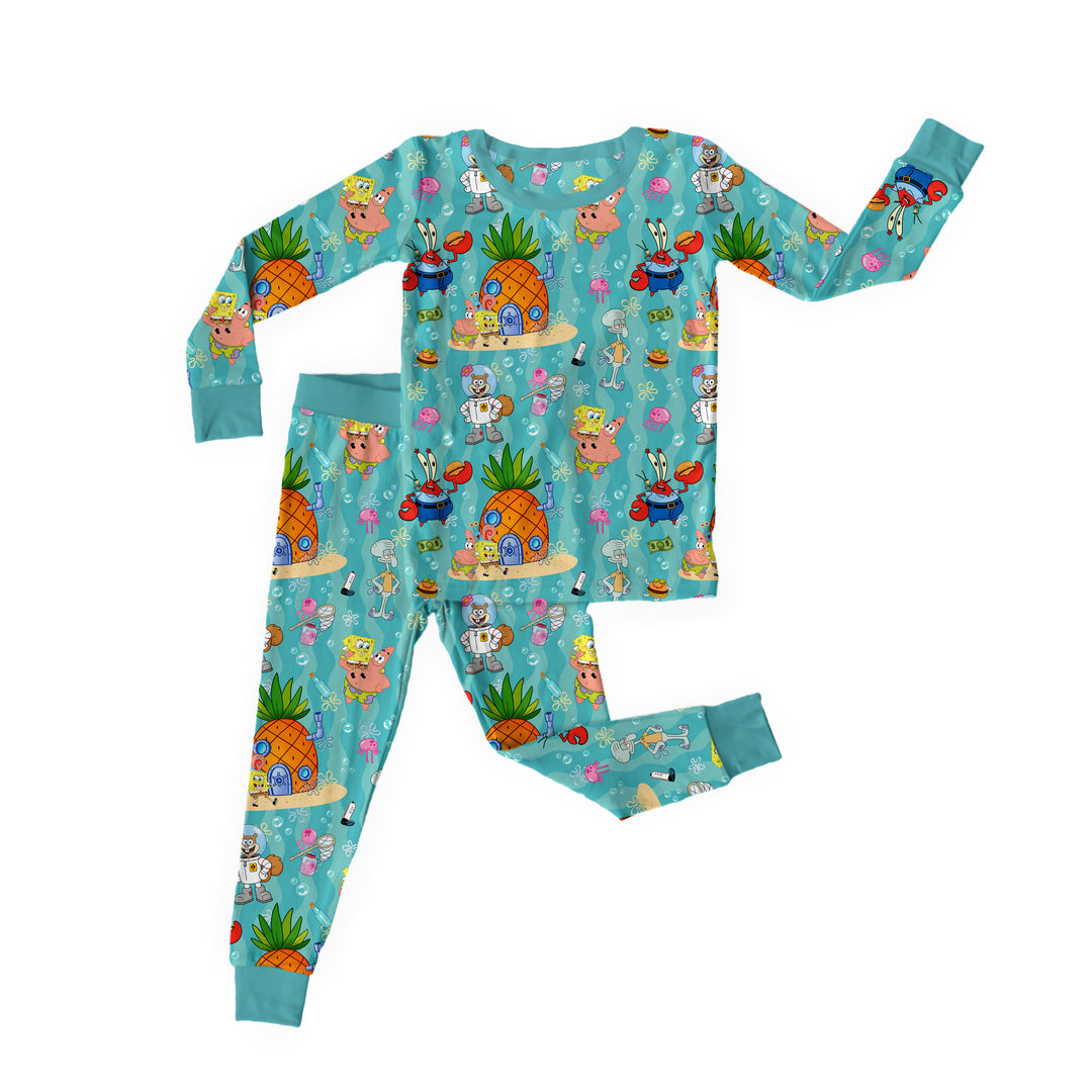Bamboo JELLYFISH JAM Two Piece Long Sleeve/Pant Set