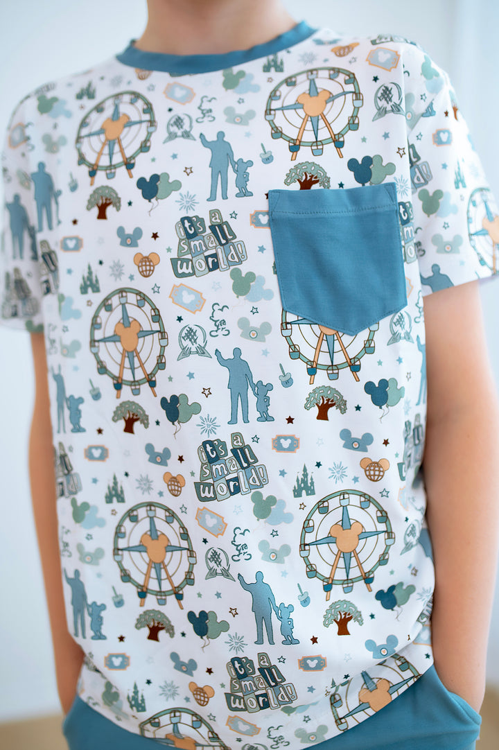 Bamboo MAIN STREET MEMORIES FULL PRINT KIDS POCKET TEE