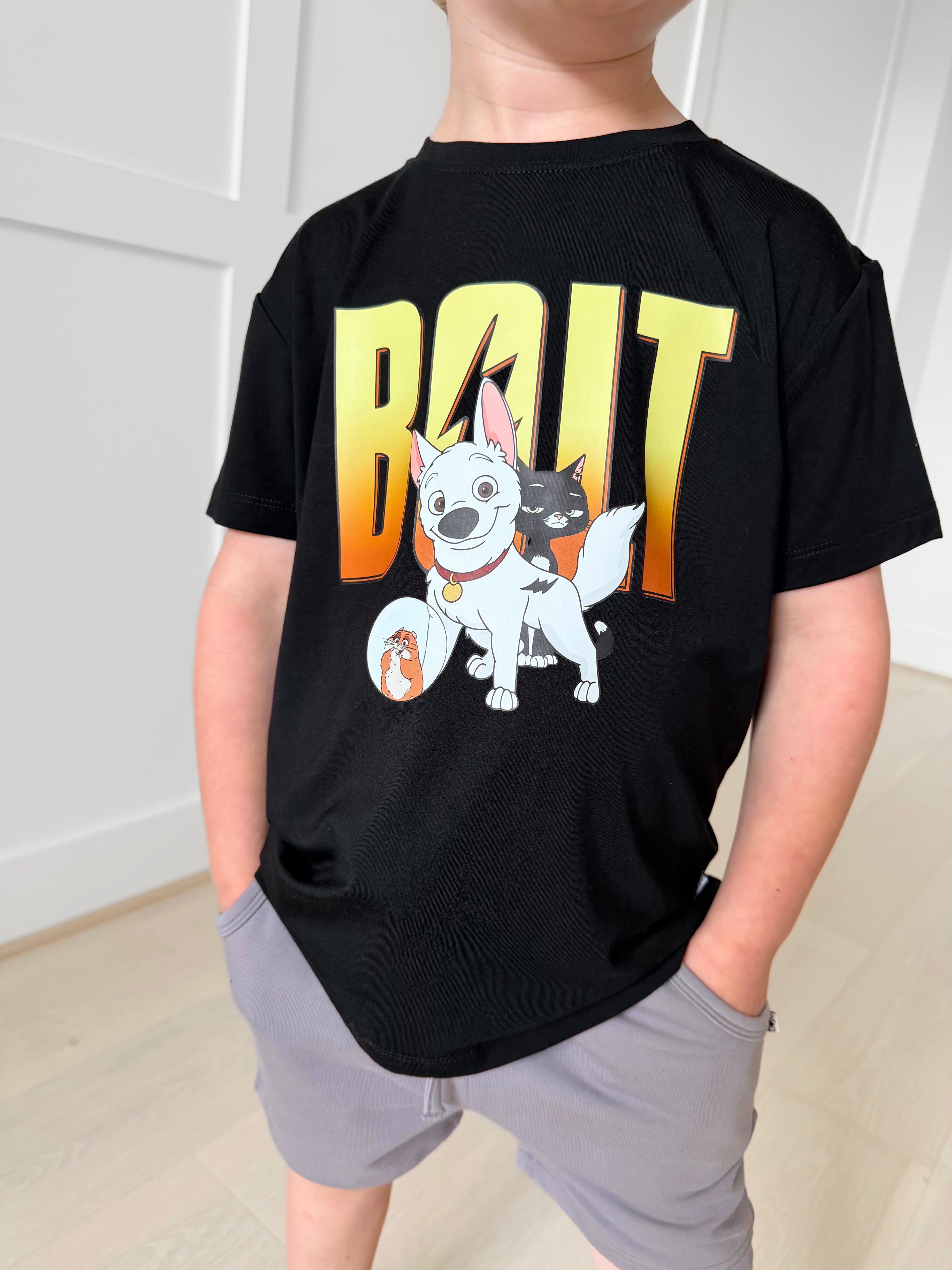 Bamboo SUPERCHARGED PUP KIDS GRAPHIC TEE