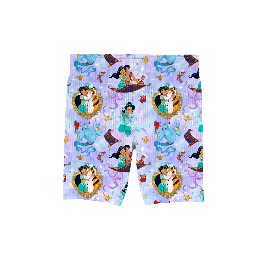 Bamboo RIBBED STARDUST SANDS BIKER SHORTS