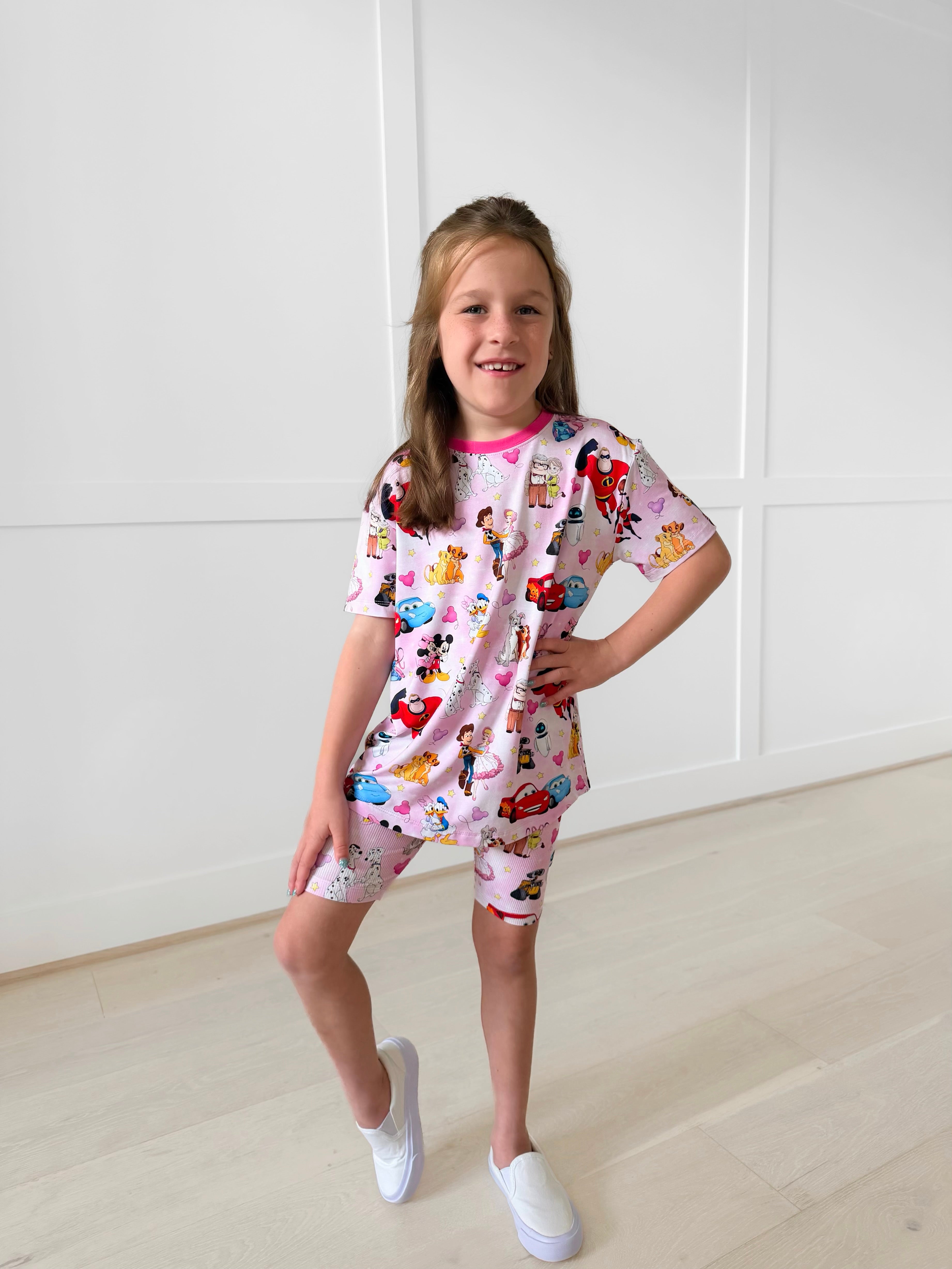 Bamboo ENCHANTED DUOS PINK KIDS PRINTED TEE