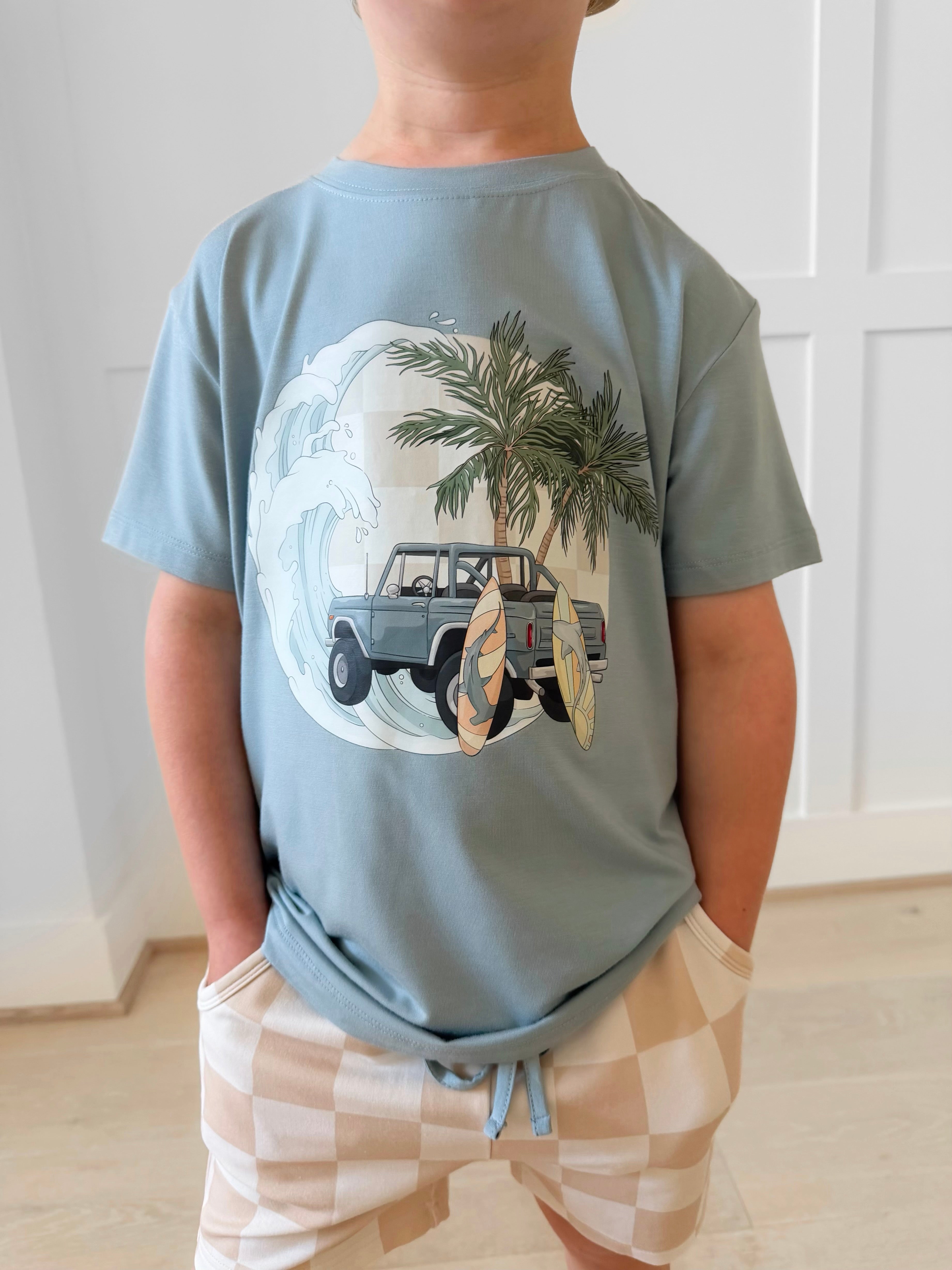 Bamboo ISLAND GRID KIDS GRAPHIC TEE