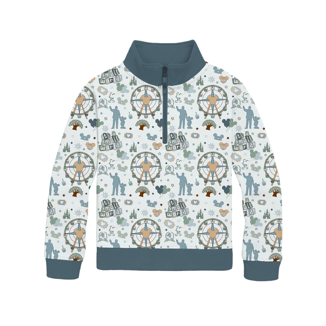 Bamboo COTTON SPANDEX MAIN STREET MEMORIES QUARTER ZIP (NO FLEECE)