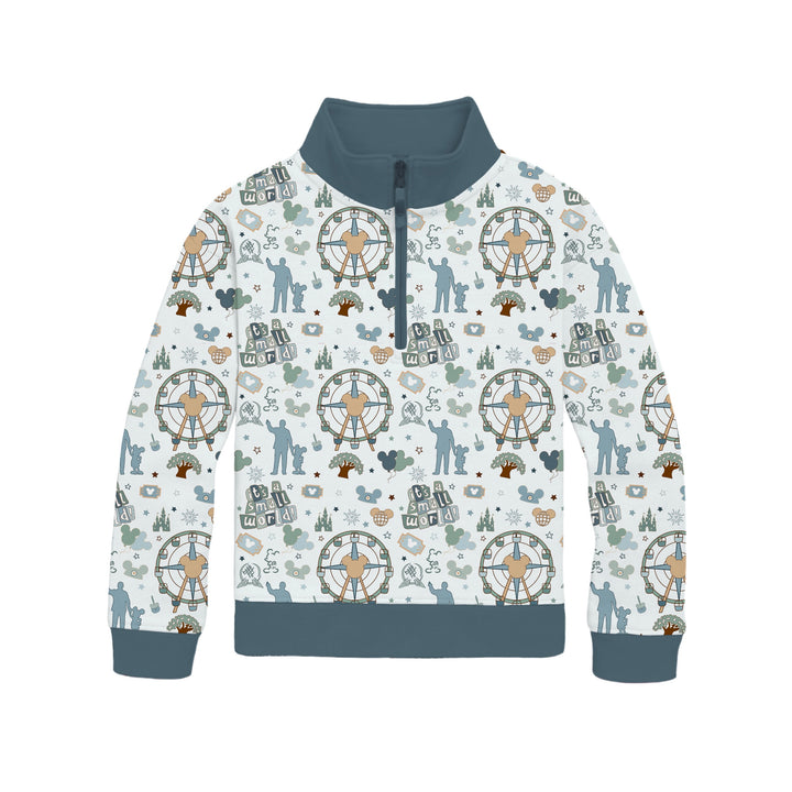 Bamboo COTTON SPANDEX MAIN STREET MEMORIES QUARTER ZIP (NO FLEECE)