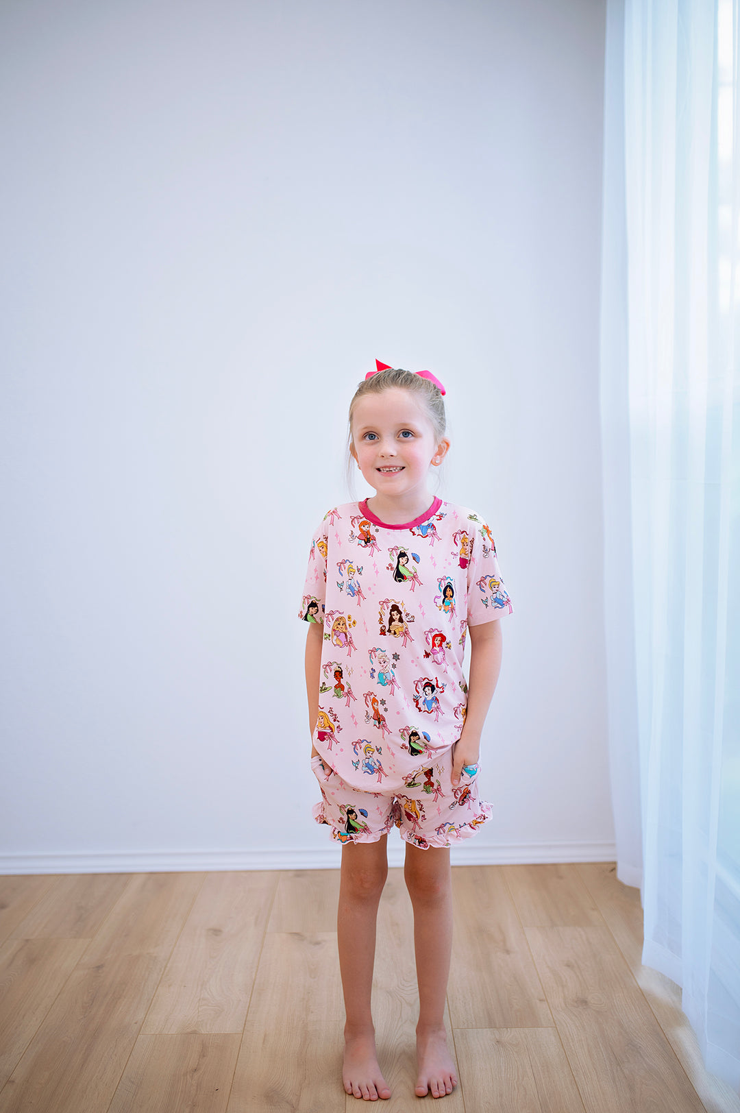 Bamboo ENCHANTED EVER AFTER KIDS RELAXED RUFFLE SHORT SET