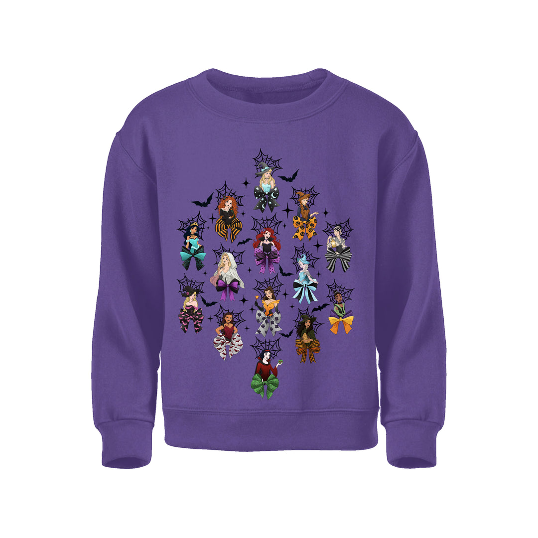 Bamboo COTTON SPANDEX ONCE UPON A SPOOK ADULT GRAPHIC crewneck (FLEECE LINED)