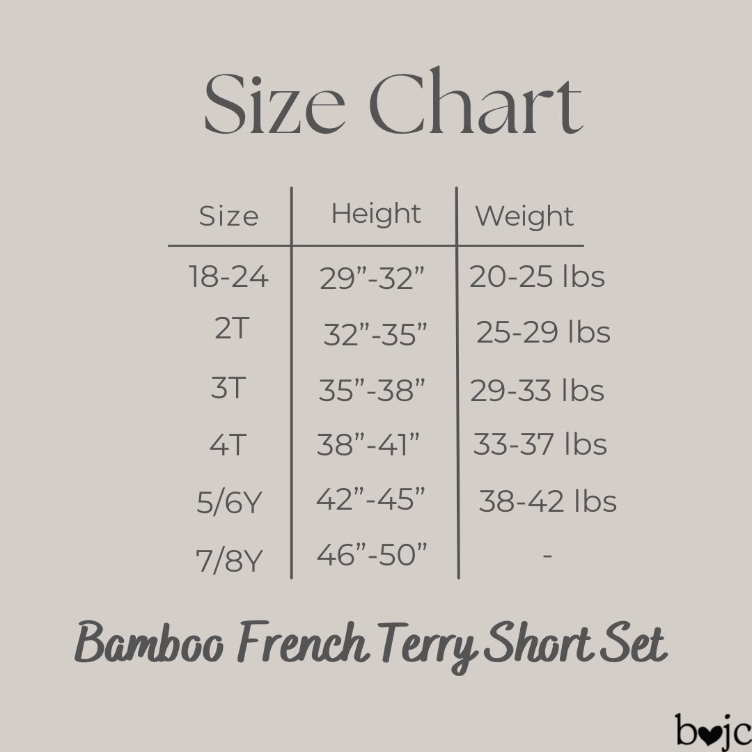 PREORDER Bamboo French Terry WIND & SEA Relaxed Short Set Ship NOVEMBER 2024