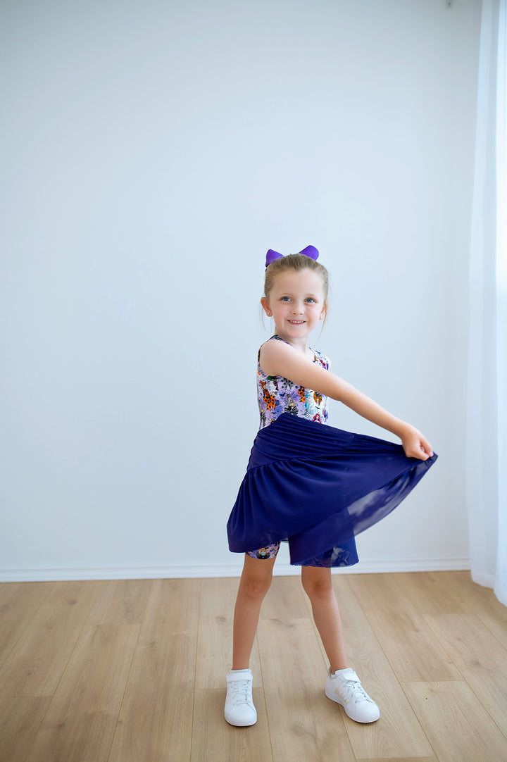 ONCE UPON A SPOOK TANK TOP TULLE Dress W/RIBBED BIKER SHORTS