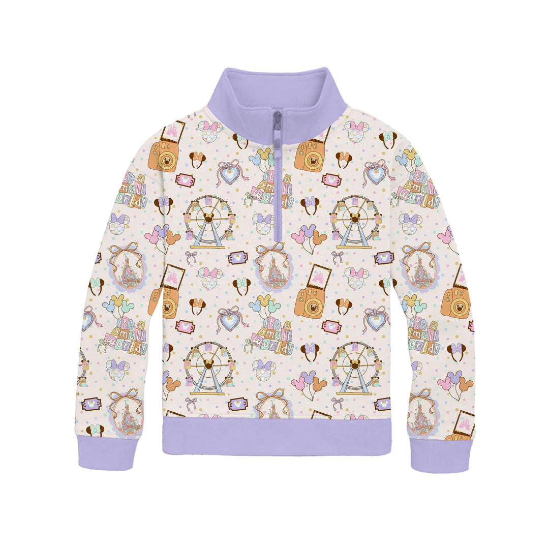 Bamboo COTTON SPANDEX DREAMY PARK DAYS QUARTER ZIP (NO FLEECE)