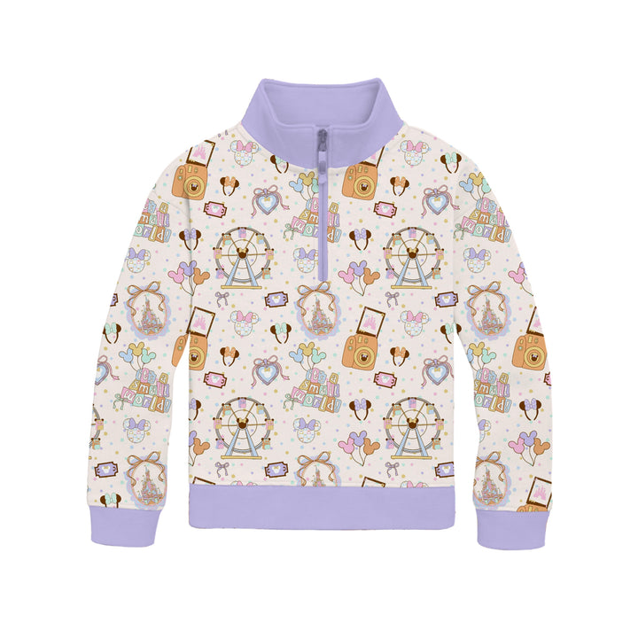 Bamboo COTTON SPANDEX DREAMY PARK DAYS QUARTER ZIP (NO FLEECE)