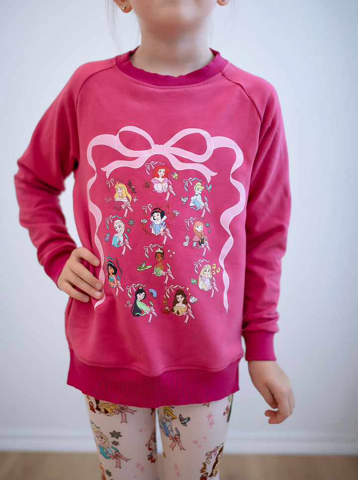 Bamboo COTTON SPANDEX ENCHANTED EVER AFTER  kids GRAPHIC crewneck (FLEECE LINED)