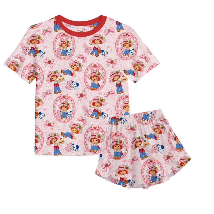 Bamboo BERRY SWEET DAYS KIDS RELAXED RUFFLE SHORT SET