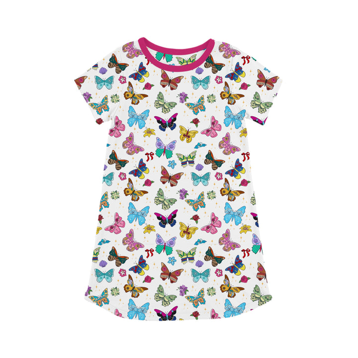 Bamboo ENCHANTED WINGS SHORT Sleeve POCKET Gown