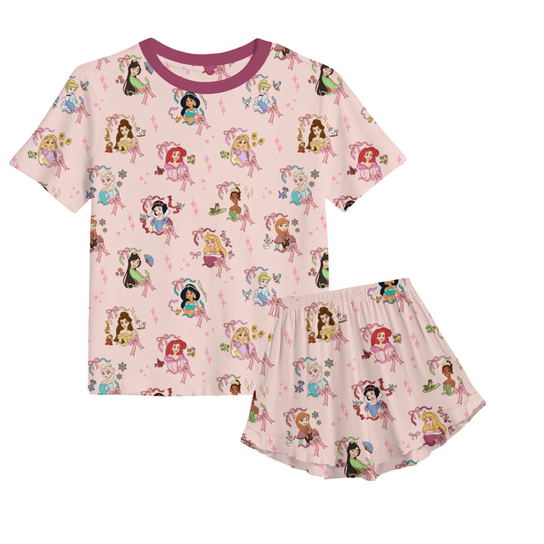 Bamboo ENCHANTED EVER AFTER KIDS RELAXED RUFFLE SHORT SET