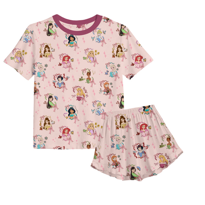 Bamboo ENCHANTED EVER AFTER KIDS RELAXED RUFFLE SHORT SET