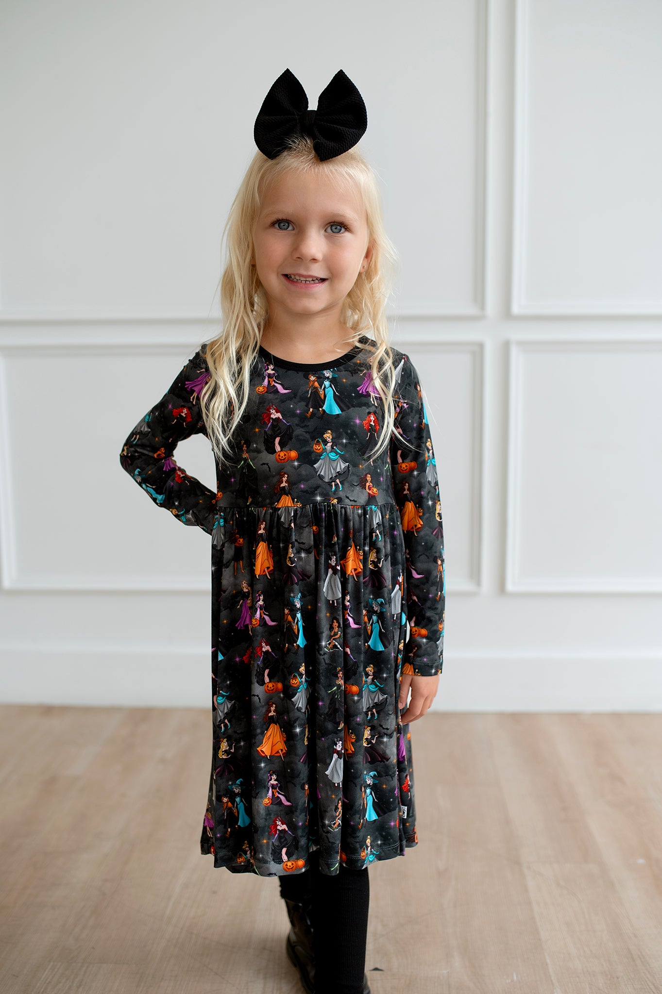 Bamboo SPELLBINDING SOIREE LONG SLEEVE Twirl Dress