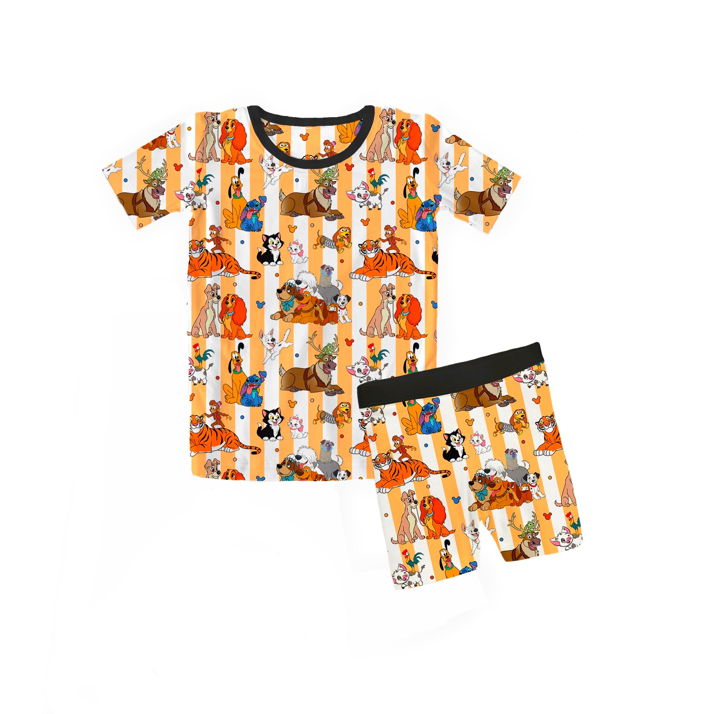 Bamboo ROYAL TAILS Two Piece SHORT SLEEVE/SHORT Set