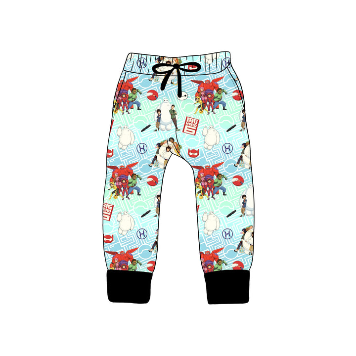 BAMBOO COTTON SPANDEX HUGGABLE HERO KIDS JOGGERS (FLEECE LINED)