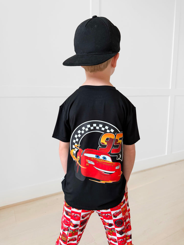 Bamboo FULL THROTTLE CHECK KIDS GRAPHIC FRONT &amp; BACK TEE