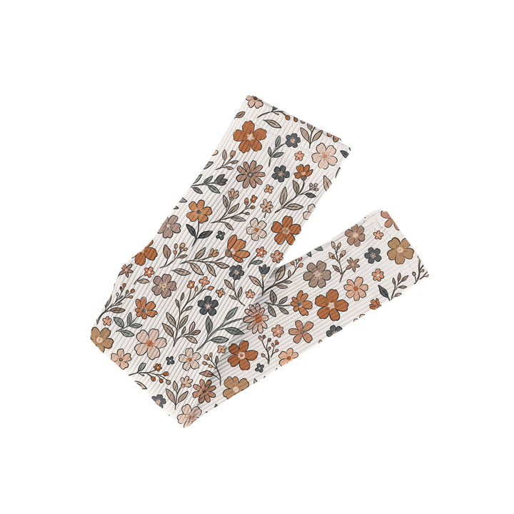 Bamboo SPICED FLORALS RIBBED LEGGINGS
