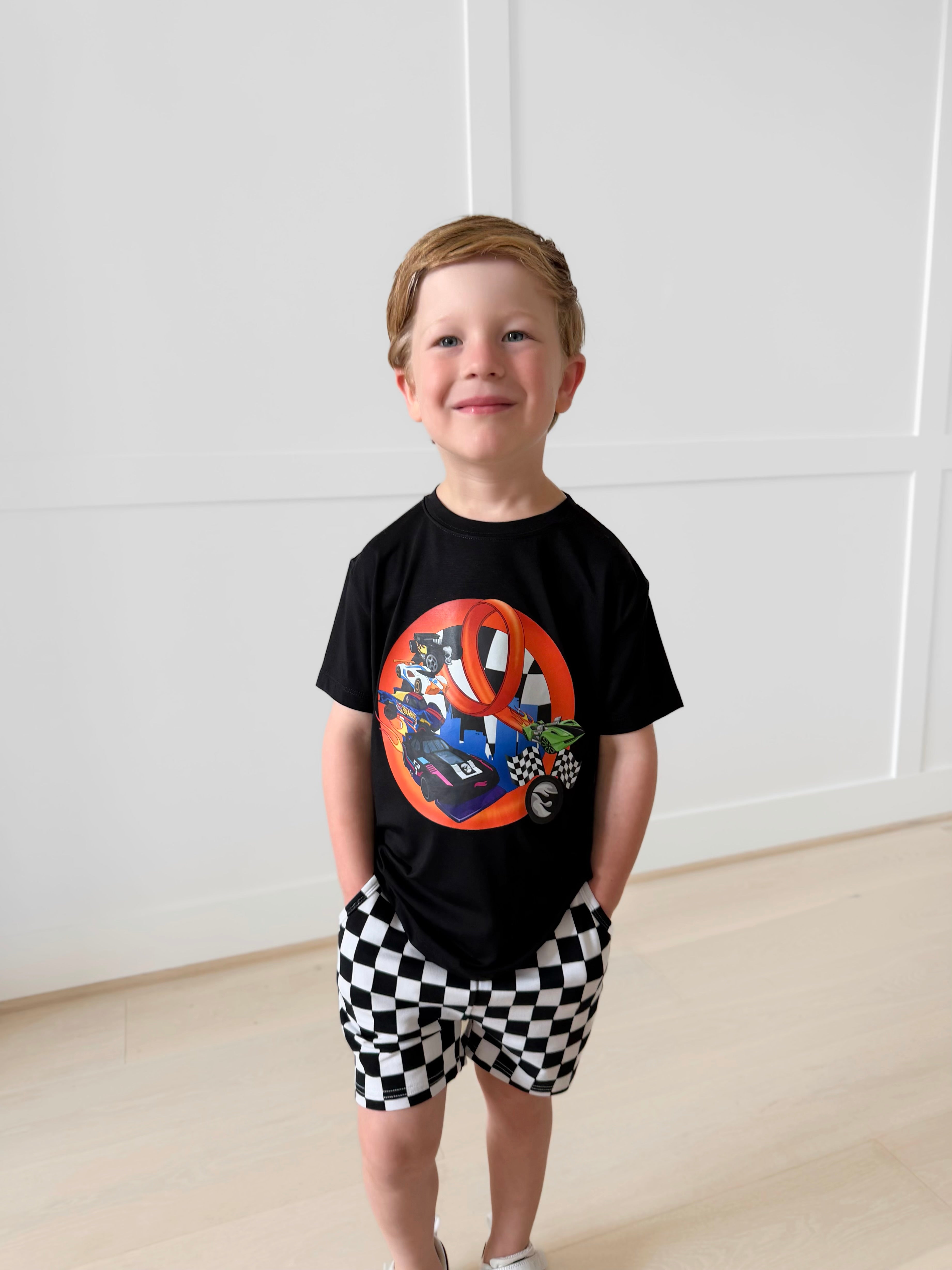 Bamboo REVVED UP RACERS KIDS GRAPHIC TEE