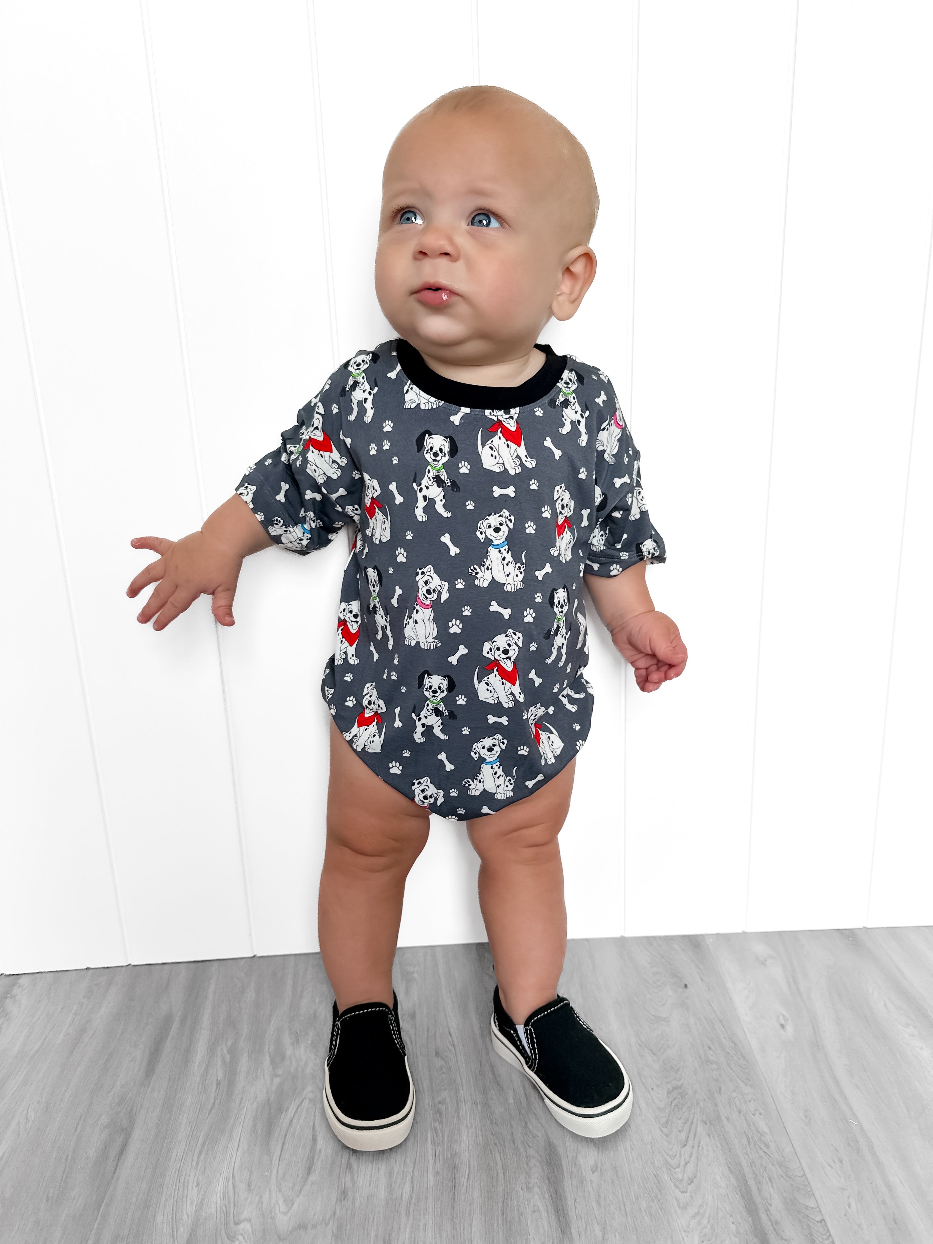 Bamboo SEEING SPOTS 2.0 SHORT SLEEVE RELAXED FIT ROMPER