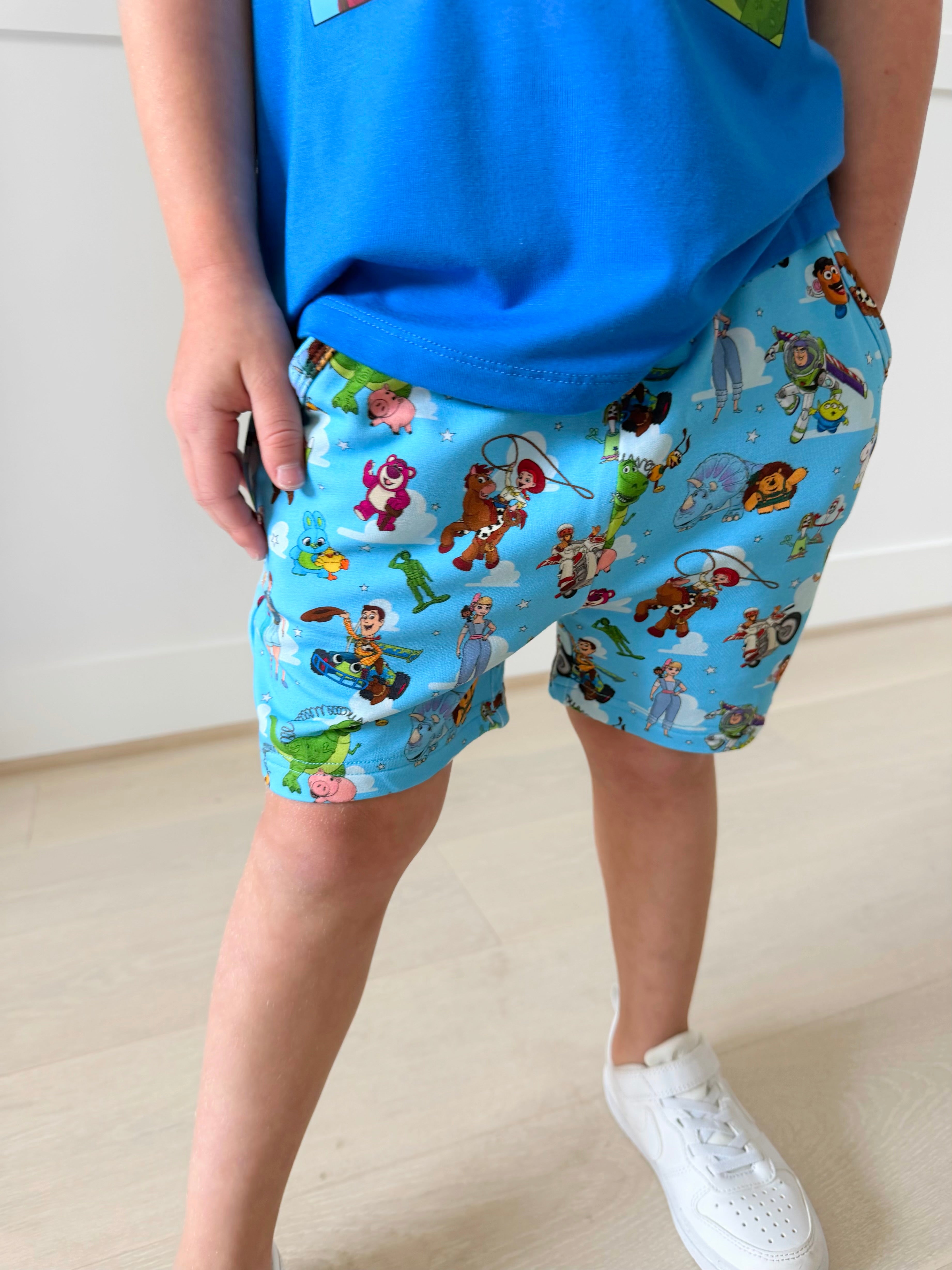 Bamboo COTTON SPANDEX THE ADVENTURE CONTINUES Relaxed Shorts