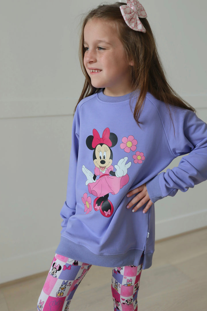 Bamboo COTTON SPANDEX MAIN STREET SWEETHEART kids GRAPHIC crewneck (FLEECE LINED)