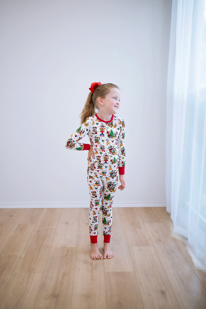 Bamboo MERRY MAGIC ON MAIN Two Piece Long Sleeve/Pant Set