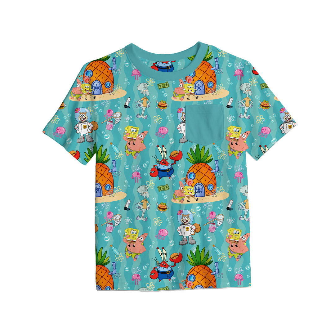 Bamboo JELLYFISH JAM FULL PRINT KIDS POCKET TEE