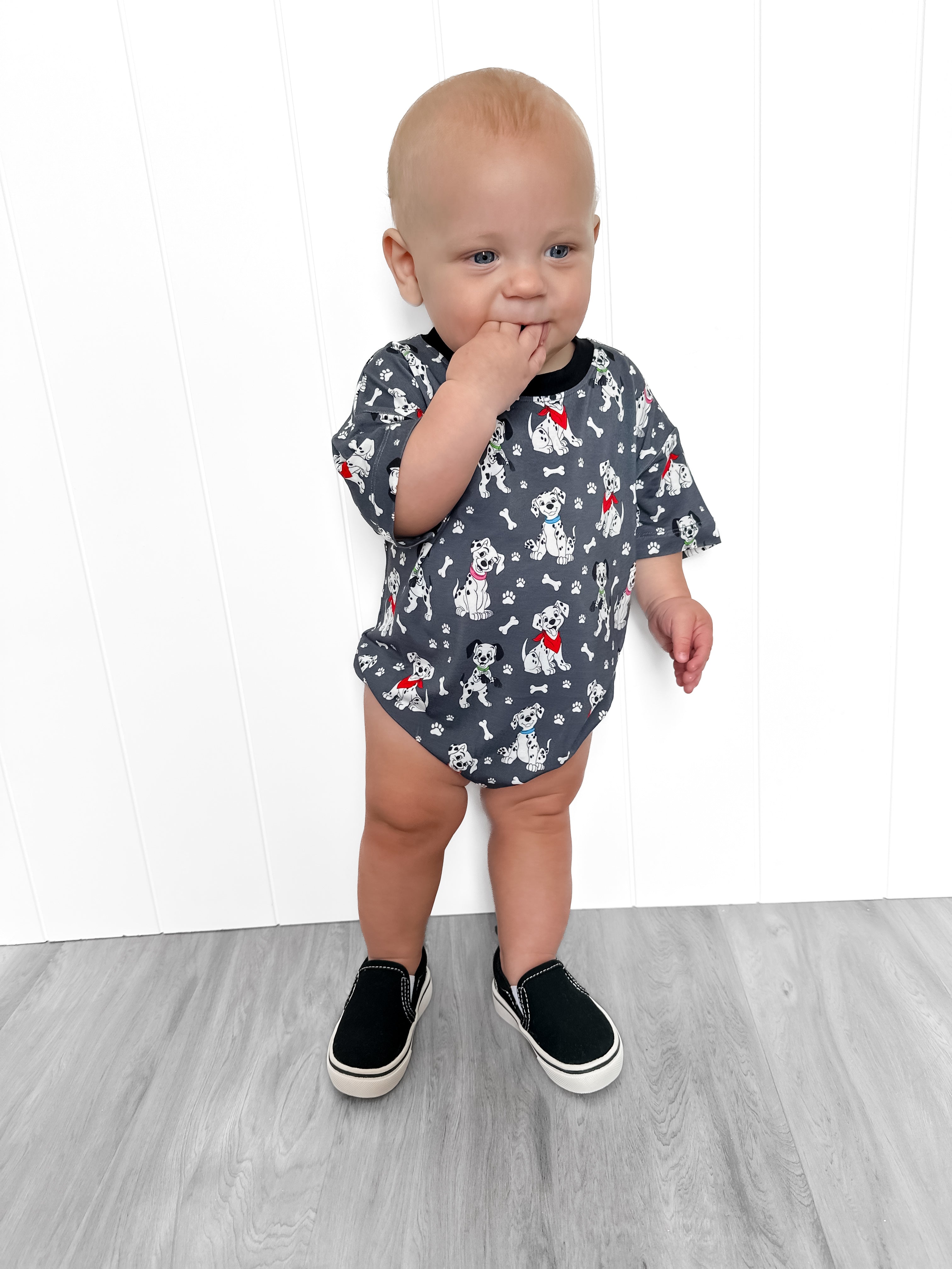 Bamboo SEEING SPOTS 2.0 SHORT SLEEVE RELAXED FIT ROMPER