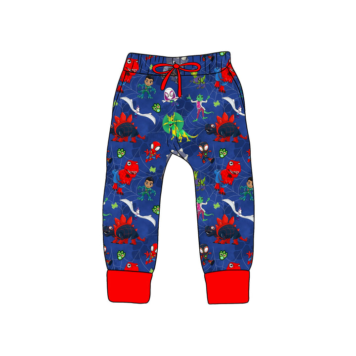 BAMBOO COTTON SPANDEX WEBBED &amp; WILD KIDS JOGGERS (NO FLEECE)